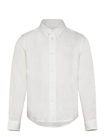 GANT Cotton Linen Bd Ls Shirt - White - 122/128