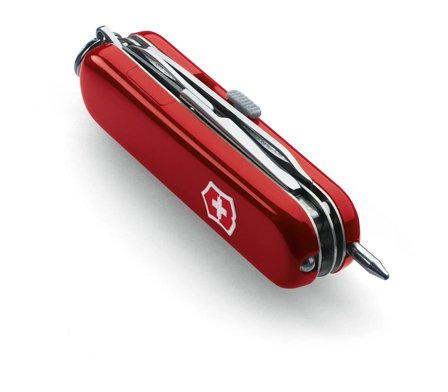 Victorinox Midnite Manager - lommekniv - multiverktøy - rød - Swiss Army Knife med LED-lys og penn, lengde: 5.8 cm, vekt: 31 gram