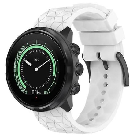 Til Suunto Spartan Sport 24 mm fodboldmønster silikone ensfarvet urrem