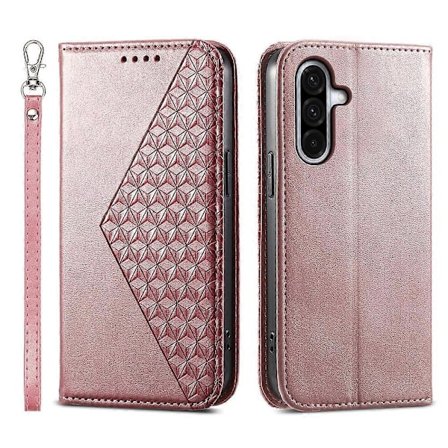 Kompatibel Kompatibel med Samsung Kompatibel med Galaxy A17 5G Etui Kalvetekstur PU Læder Pung Telefon Cover med Håndledsrem