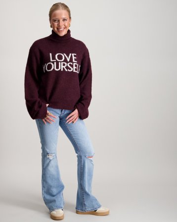 Gina Tricot Young Y knitted turtleneck sweater Czerwony Swetry Dziewczyna - Kids Brand Store