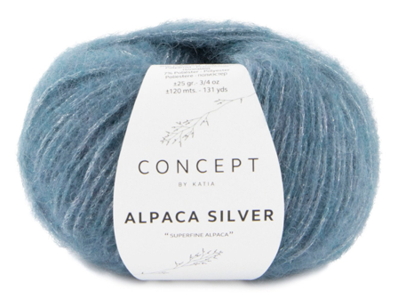 Katia Alpaca-Silver Blå-Silver 277, 25g