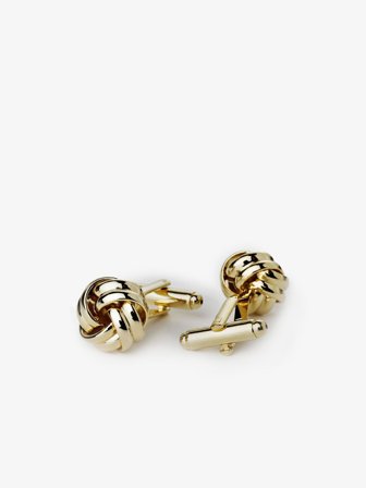 John Henric Men's Gold Cufflinks Knot Size Onesize