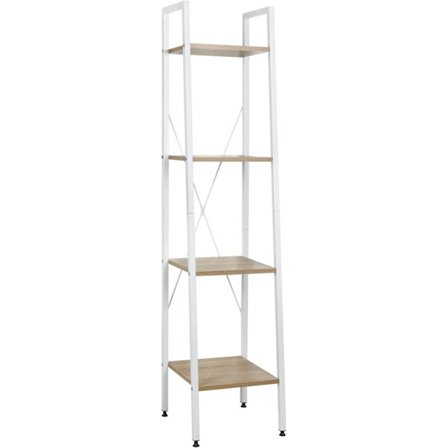 Rootz seisova hylly - Säilytysteline - Näyttöyksikkö - Kestävä metalli- ja puurakenne - Helppo koota - Tilaa säästävä muotoilu - 34 cm x 35 cm x 148 c