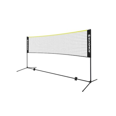 Rootz Badminton Net - Badminton Net Sæt - Bærbart Badminton Net - Udendørs Badminton Net - Holdbart Badminton Net - Nylon Badminton Net - Sort-gul - 5