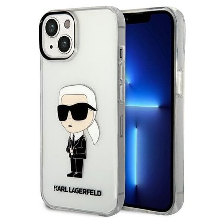 Karl Lagerfeld Ikonik Karl tapauksessa iPhone 14 Plus - läpinäkyvää