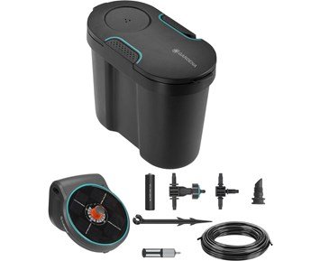 Gardena AquaBloom med vattenbehållare - Solcellsdrivet bevattningskit med vattenbehållare