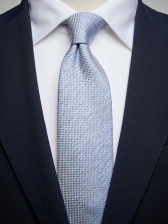 John Henric Men's Hellblaue Strukturierte Krawatte Size 7,5