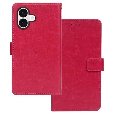 Yhteensopiva iPhone 16 Plus -kotelon kanssa Korttipaikat Pidike Nahkainen Puhelinkotelo Crazy Horse -kuvio Monivärinen