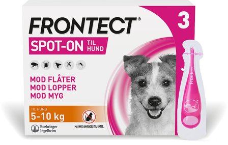 Frontect Spot-on, opløsning til hund 5-10 kg 3 stk., Medicin & Pleje, Håndkøbsmedicin, Håndkøbsmedicin Til Dyr