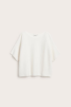 Kappahl | Ribbstickad tröja Vit XS | Vit