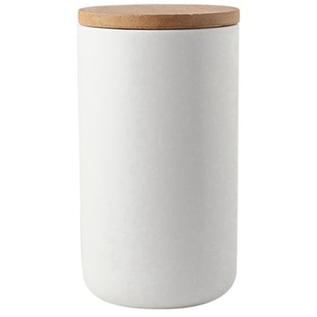 Helkorn Oppbevaringsboks Kjøkken Oppbevaringskrukke Mat Lufttett Krukke, Hvit l
