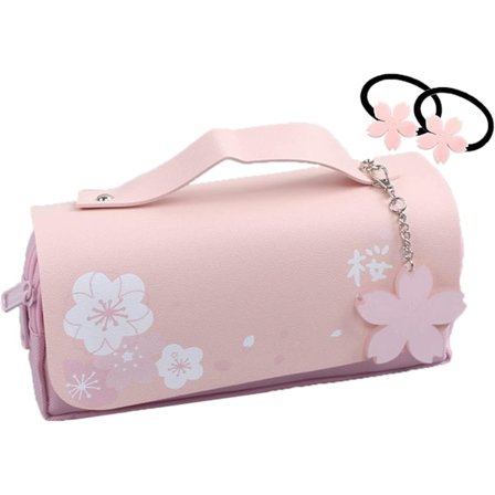 Kawaii vaaleanpunainen laukku, jossa isokokoinen meikkipussi paperitavaralle - spot-myynti
