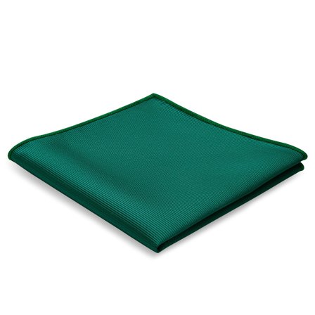 Szmaragdowozielona poszetka rypsowa dla mężczyzn - Jednokolorowe poszetki