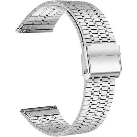 Urrem i rustfritt stål, mesh-urremmer i metall for menn og kvinner, hurtigutløserarmbånd for smartklokke og tradisjonell klokke, klokkereim, 20 mm