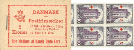 Danmark 1944 - Frimærkehæfte 2 kr. AFA 16 - Postfrisk