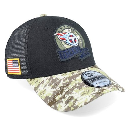 New Era - NFL - Black - trucker - Cap - Tennessee Titans M 9FORTY NFL Salute To Service 22 Black/Camo Trucker - Hatstore