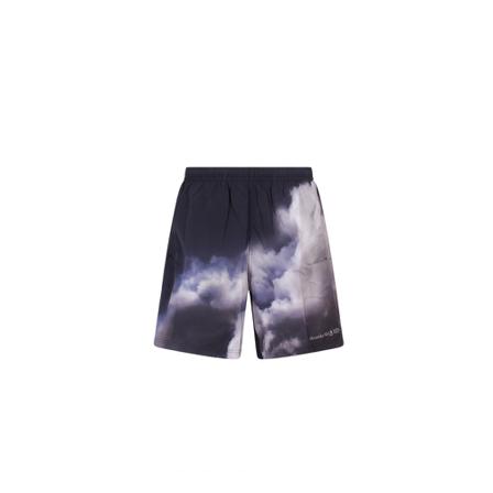 Alexander McQueen Swimwear 7056064419Q Sort, Herre Badeshorts