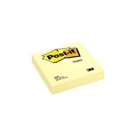 POST-IT Sticky-notislappar, stora, 100 x 100 mm, Canary Yellow , 200 blad, 5635 - Lyreco - Kontorsmaterial - Notes och Post-It - Notes - Gula
