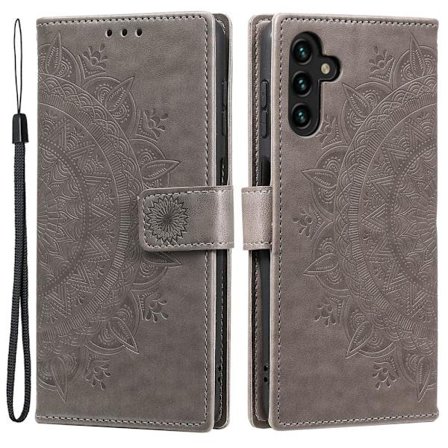 SKALO Samsung A13 5G Mandala Flip Cover - Grå