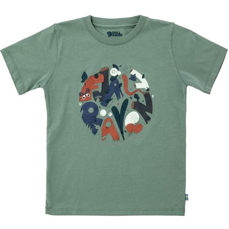 Fjällräven Kids Forest Findings T-shirt in Patina Green | Size: 110, Eko bomull