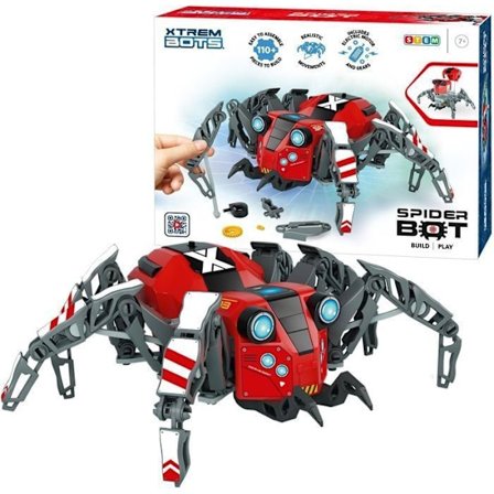 Byggsattsset Robot - Xtrem Bots - Spindelrobot - 110 Delar - Realistiska Rörelser - 32x10x24 cm