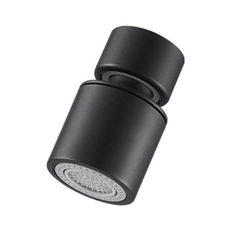 Kökskran Sprayhuvudfilter Justerbar Rotationsstänkskydd Kranmunstycke Bubbler Köksbänk Kran Svart A