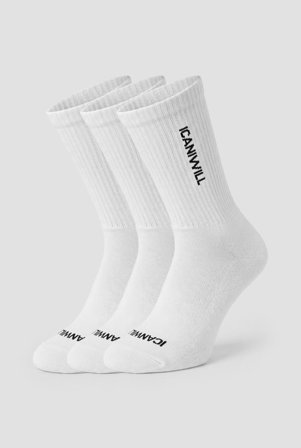 Training Logo Sock 3-Pack White