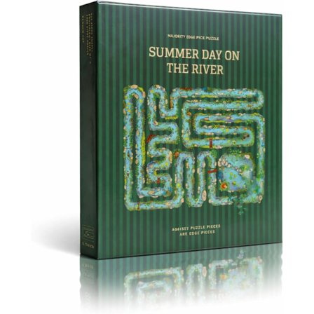Sommarflodskantspussel - Unik All-Edge Border Jigsaw-utmaning, Varje bit är en kant, Familjepusselspel