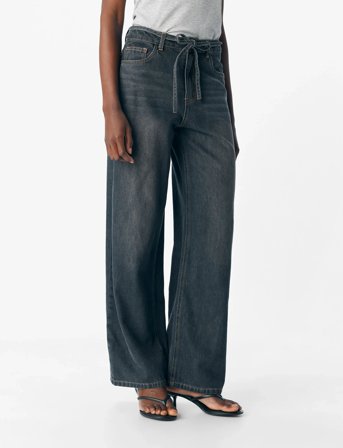 Object Objrosie Mw Wide Jeans Noos - Grey - M