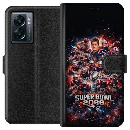 Kompatibelt Lommeboketui til OnePlus Nord N300 Super Bowl 2026 plakat med New England Patriots og NFL-trofe i eksplosiv sportsdesign
