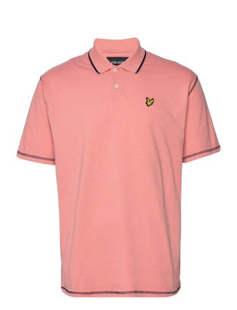 Over D Flatlock Polo Shirt Pink Lyle & Scott