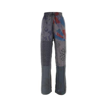 Marine Serre, Straight Trousers Grijs, Dames, Maat:XS