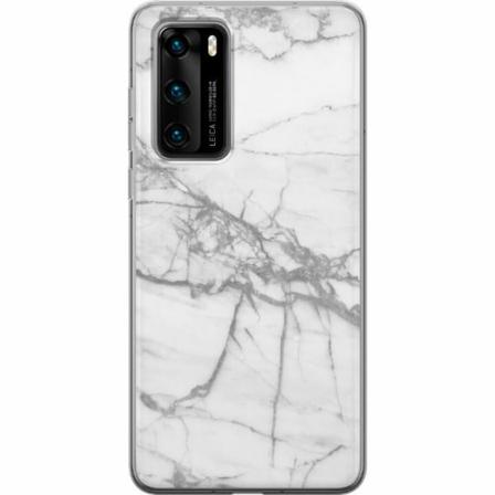 Huawei P40 Genomskinligt Skal Marmor