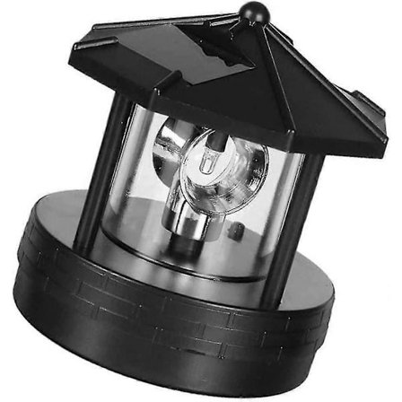 LED Havefyrtårn Solcelledrevet Lysfyrtårn Vandtæt Roterende Havedekoration, solcelledrevet Fyrtårn[PL]