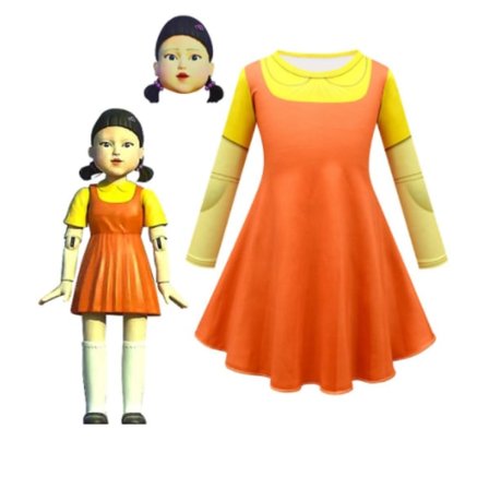 Barn Jenter Squid Game Kostyme Party Cosplay Fancy Dress