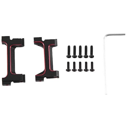 Messing Sort Belægning Forreste Bageste Kofanger Servo Beslag Kofanger Beskyttelsesstand til 1/18 TRX4M RC Crawler Bil Rød[D]