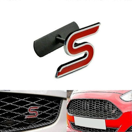 Metall Ford Zetec S Grill Badge För Fiesta/Focus S St Med Monteringssats
