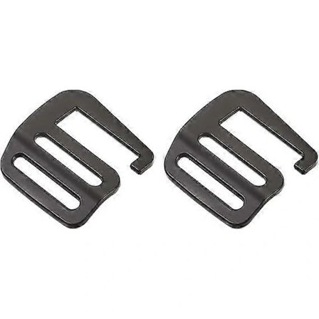 Metalliset G-koukku soljet nauhoille, G-koukku aaltosoljet säädettävät soljet reppuhihnoille nauhoille 2 kpl