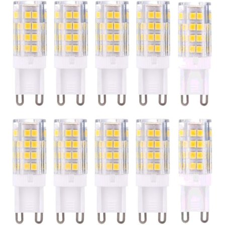 G9 LED-lampa glödlampor, varmvit 3000K 5W G9 LED, 10-pack