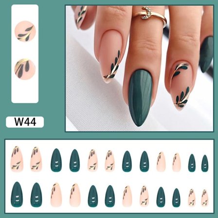 Almond Fake Nails False Nail W44 W44