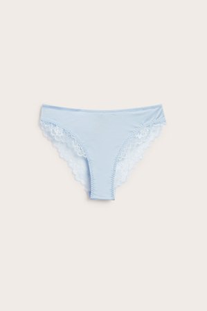 Kappahl | Briefs med blondedetaljer Blå XL | Blå
