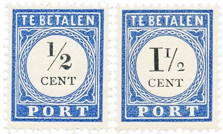 Holland 1894-1910 - Portomærker NVPH P13+P15 - Postfrisk