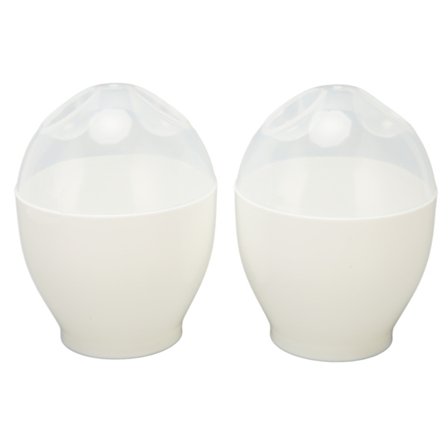 2st Mikrovågsugn Äggkokare Poacher ABS Portable Mini Quick Egg Koking Cup för kök Frukost
