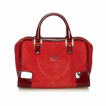 Loewe Pre-owned, Pre-owned Handbags Rood, Dames, Maat:ONE Size,suede