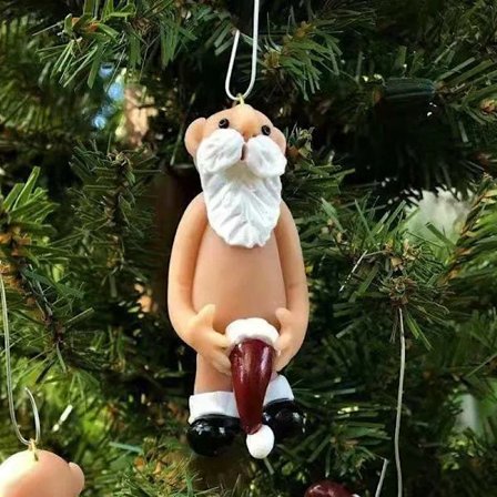 3D Naughty Naked Santa Christmas Tree Hanging Pendants Christmas Decorations Xmas