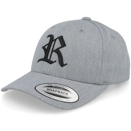 Kiddo Cap - Grå adjustable Keps - Kids R Letter 3d Heather Grey Adjustable @ Hatstore