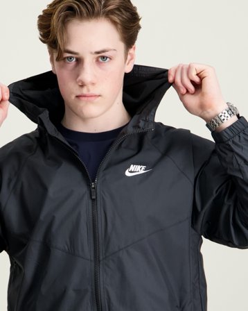 Nike K Nsw Rpl Wr Hd Jkt Svart Huvtröjor/Hoodies Kille - Kids Brand Store