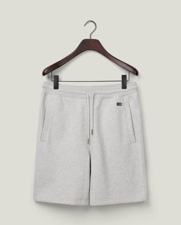 Lexington Joggeshorts i økologisk bomull med logo, grå