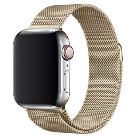 Milanese Armbånd Magnetlås til Apple Watch – 42mm/44mm/45mm/46mm/49mm – Guld